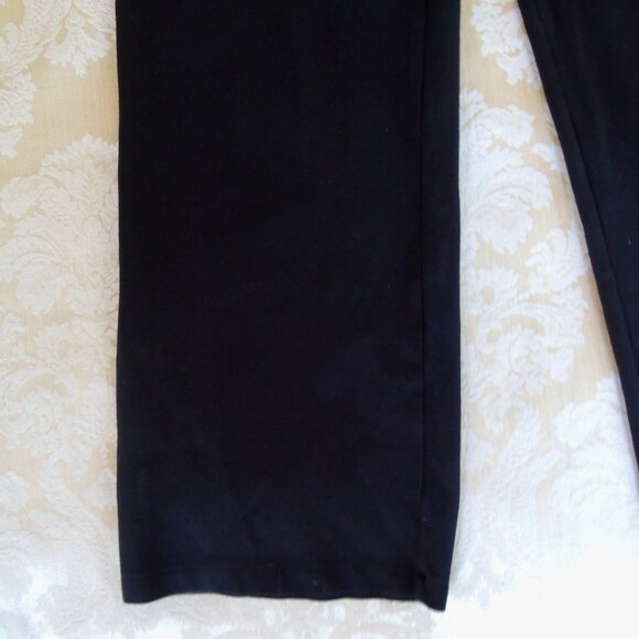 Eileen Fisher Black Stretch Straight Wide Leg Pants PL - Picture 4 of 7